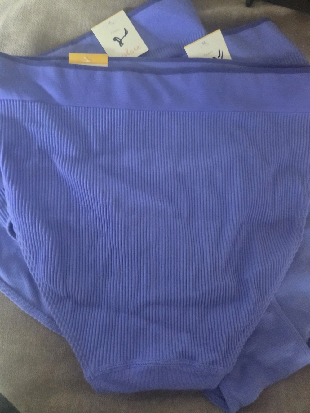 Colsie Ribbed Cheeky Briefs — Periwinkle Blue (3-Pack) - Picture 4 of 5